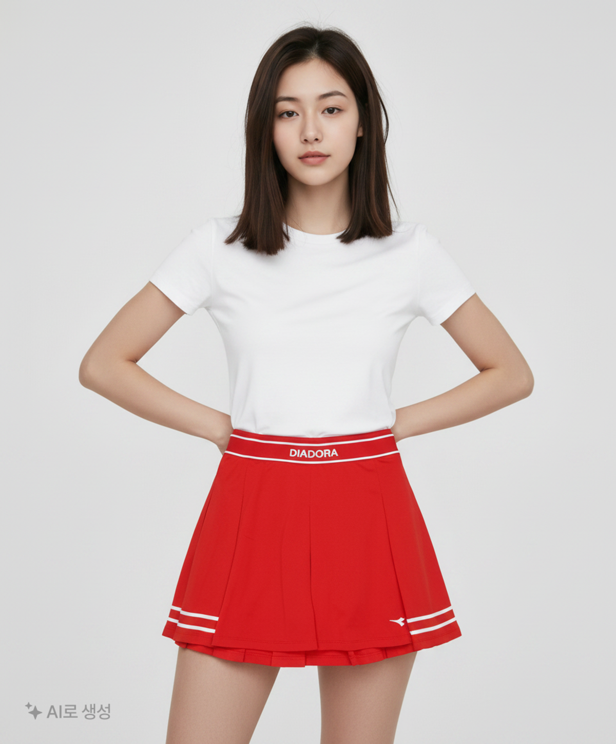 디아도라(diadora) 그라지아 PK 스커트 RED 80