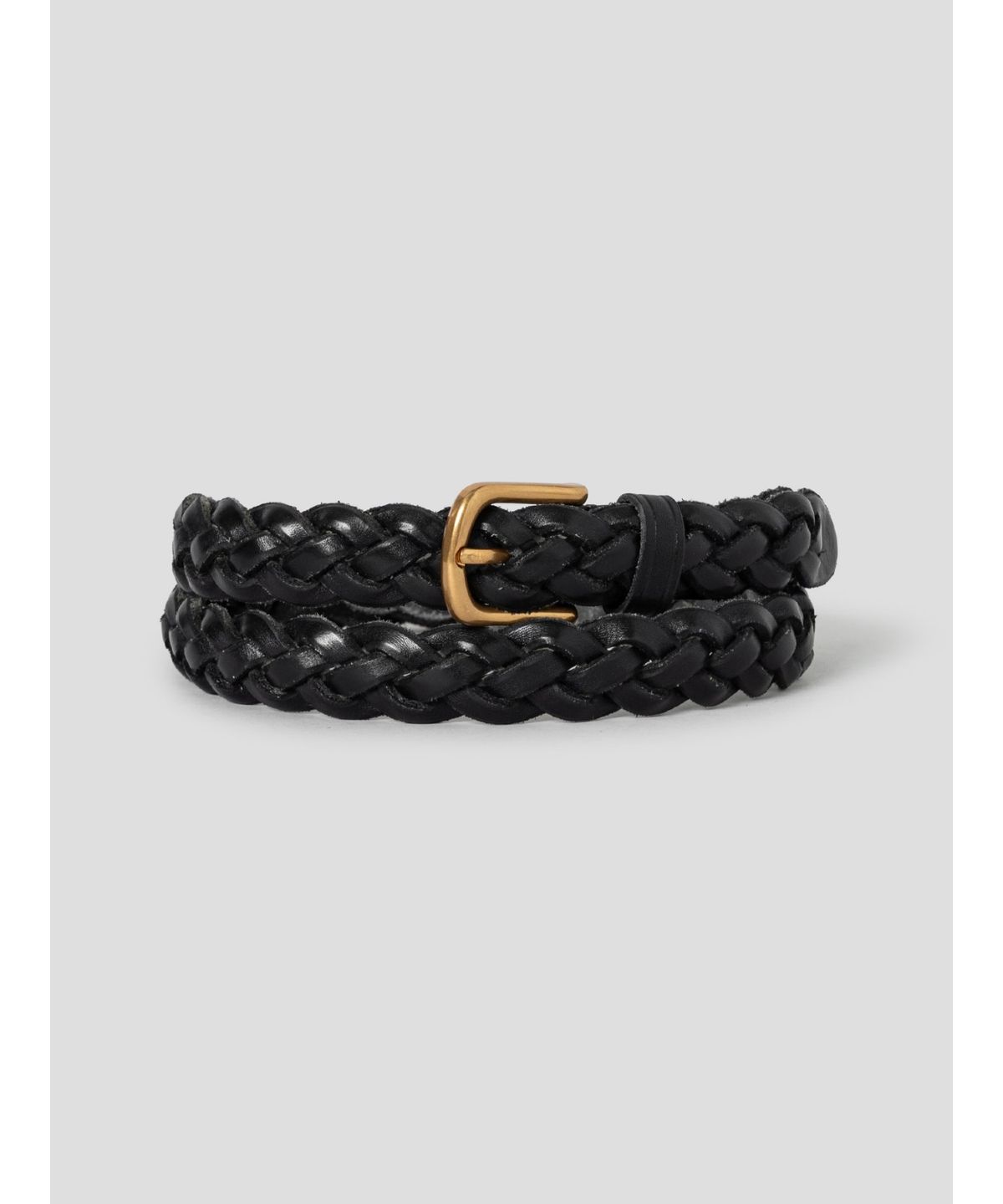 디애퍼처(THE APERTURE) [Unisex] Weaving Leather Belt  Black (TA678ZU025)