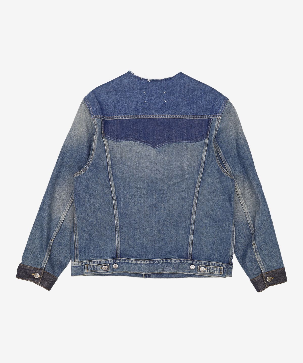 메종 마르지엘라(MAISON MARGIELA) 남성 슬립 테크닉 진 재킷 - 블루 / S50AM0561S30561979 54