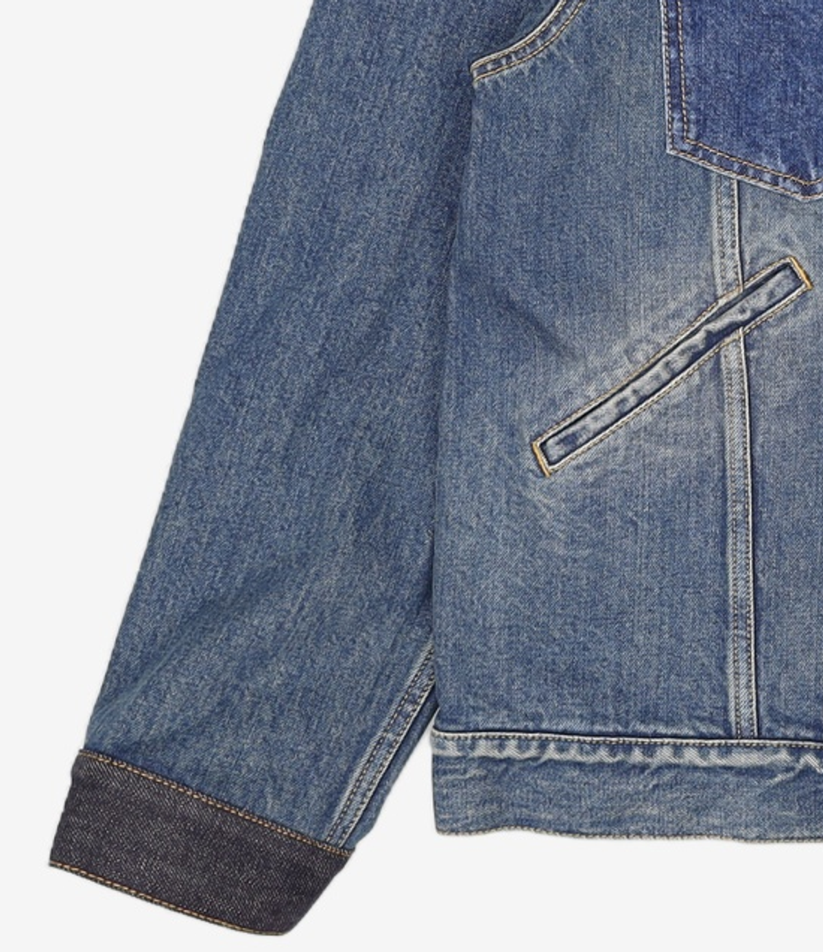 메종 마르지엘라(MAISON MARGIELA) 남성 슬립 테크닉 진 재킷 - 블루 / S50AM0561S30561979 54