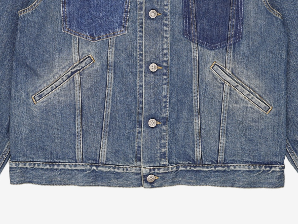메종 마르지엘라(MAISON MARGIELA) 남성 슬립 테크닉 진 재킷 - 블루 / S50AM0561S30561979 54