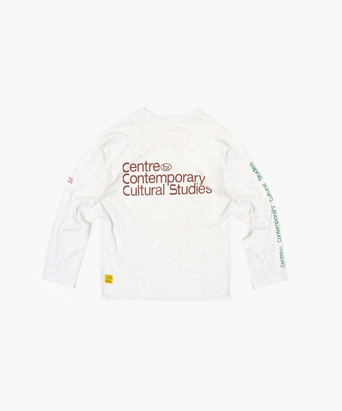 씨씨씨에스(CCCS) LIGHT GREY NEAT SCRIPT L/S T-SHIRT