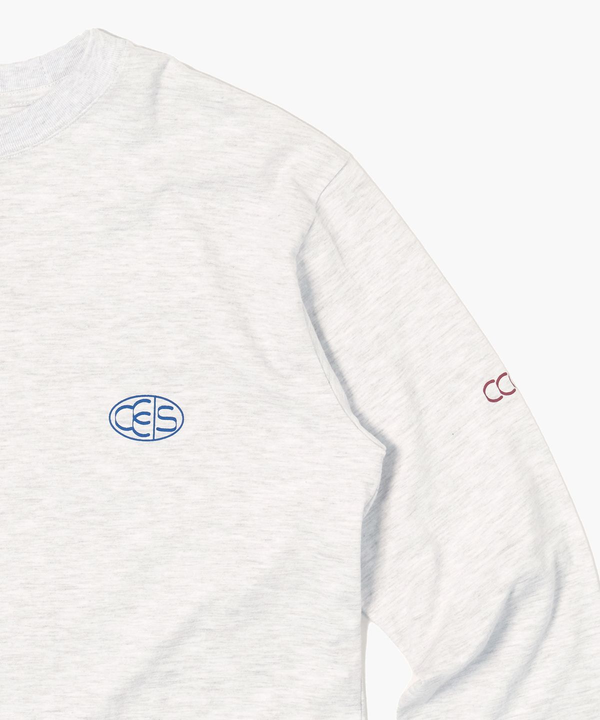 씨씨씨에스(CCCS) LIGHT GREY NEAT SCRIPT L/S T-SHIRT