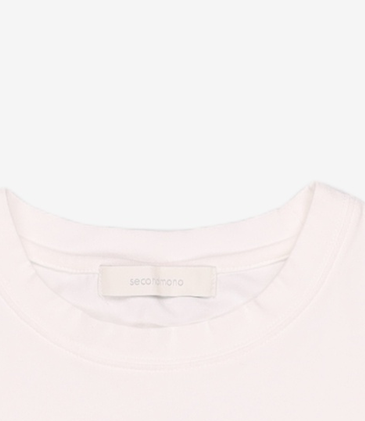 세컨모놀로그(SECONDMONO) W. Oblique Slim Fit Short Sleeve T-Shirt [WHITE]_SEWTS005WHITE FREE