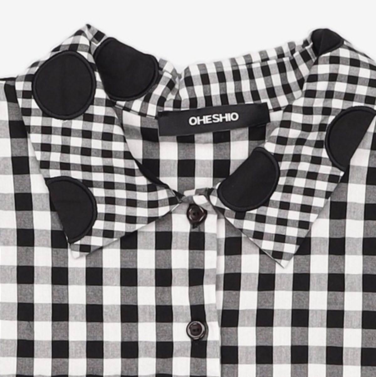 오헤시오(OHESHIO) DOT CHECK SHIRT, BLACK FREE