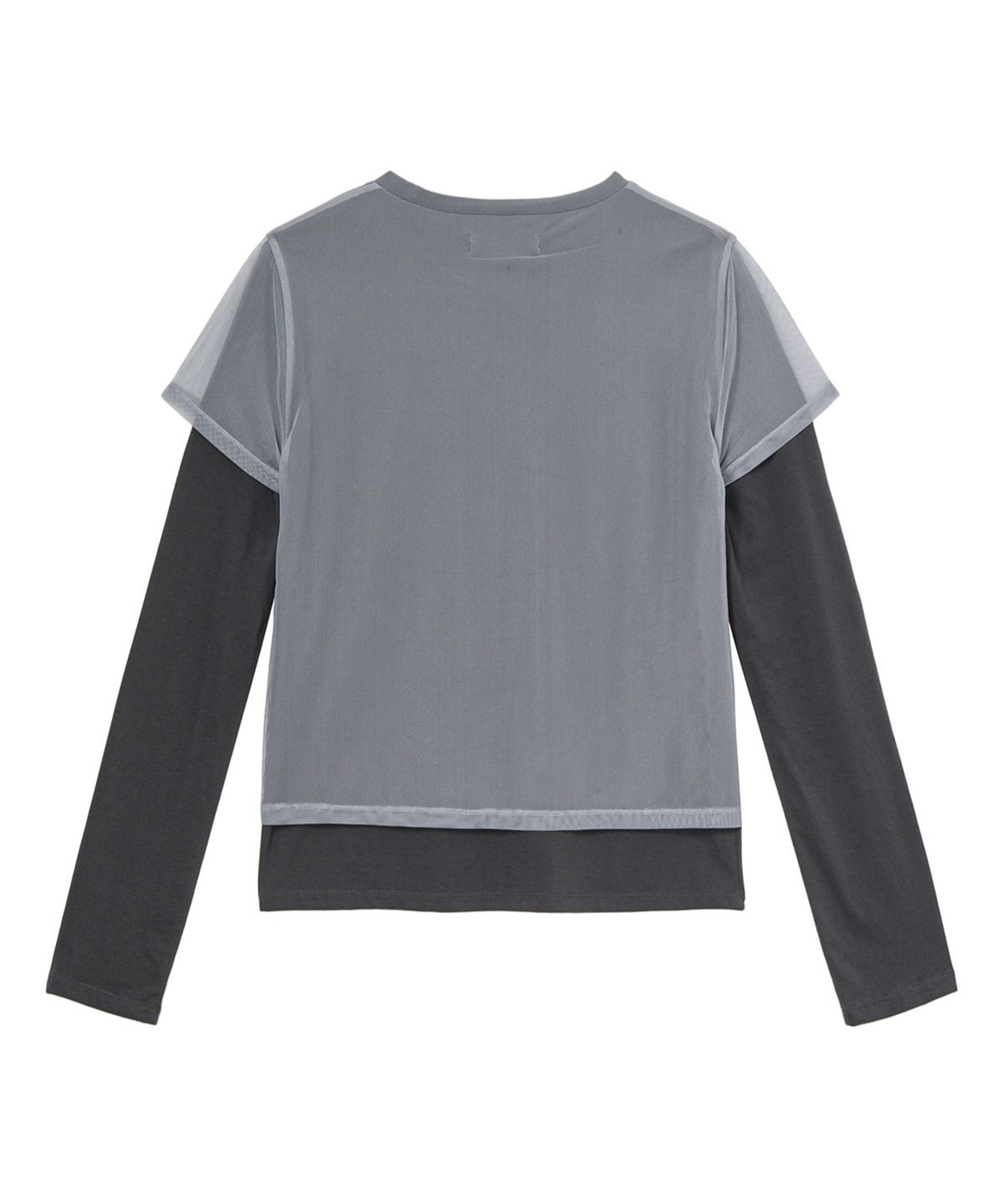 다이닛(DEINET) SEE-THROUGH LAYERED LONG SLEEVE IN CHARCOAL