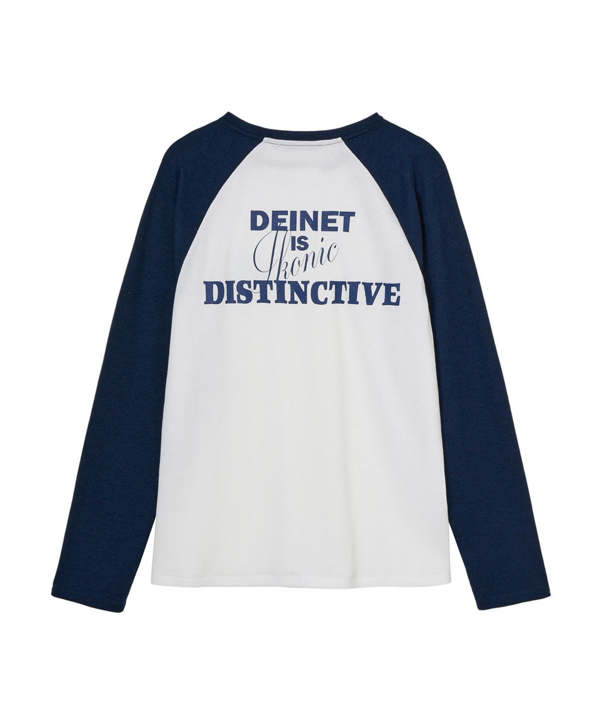 다이닛(DEINET) WAFFLE RAGLAN LONG SLEEVE IN WHITE