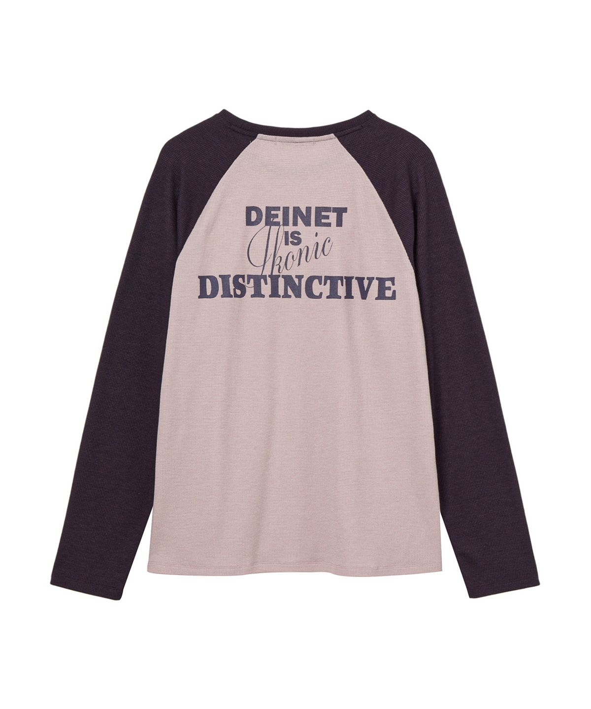 다이닛(DEINET) WAFFLE RAGLAN LONG SLEEVE IN PINK