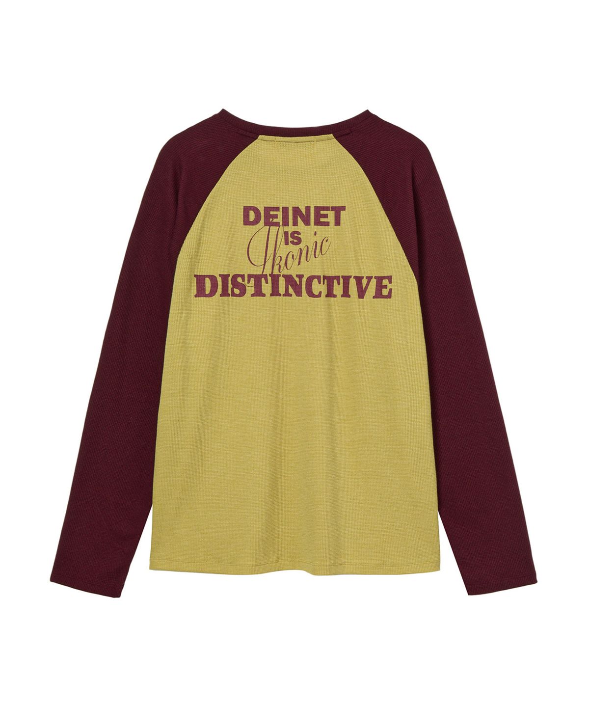 다이닛(DEINET) WAFFLE RAGLAN LONG SLEEVE IN GREEN