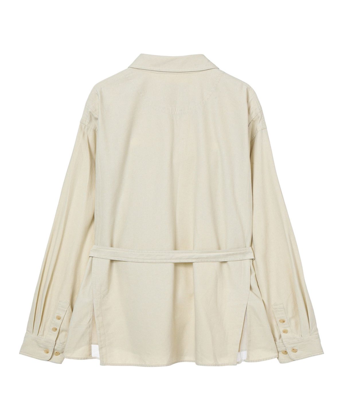 다이닛(DEINET) FRAYED COTTON SHIRT IN OATMEAL
