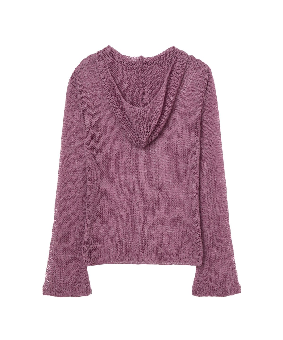 다이닛(DEINET) LOOSE MESH KNIT HOODIE IN PURPLE