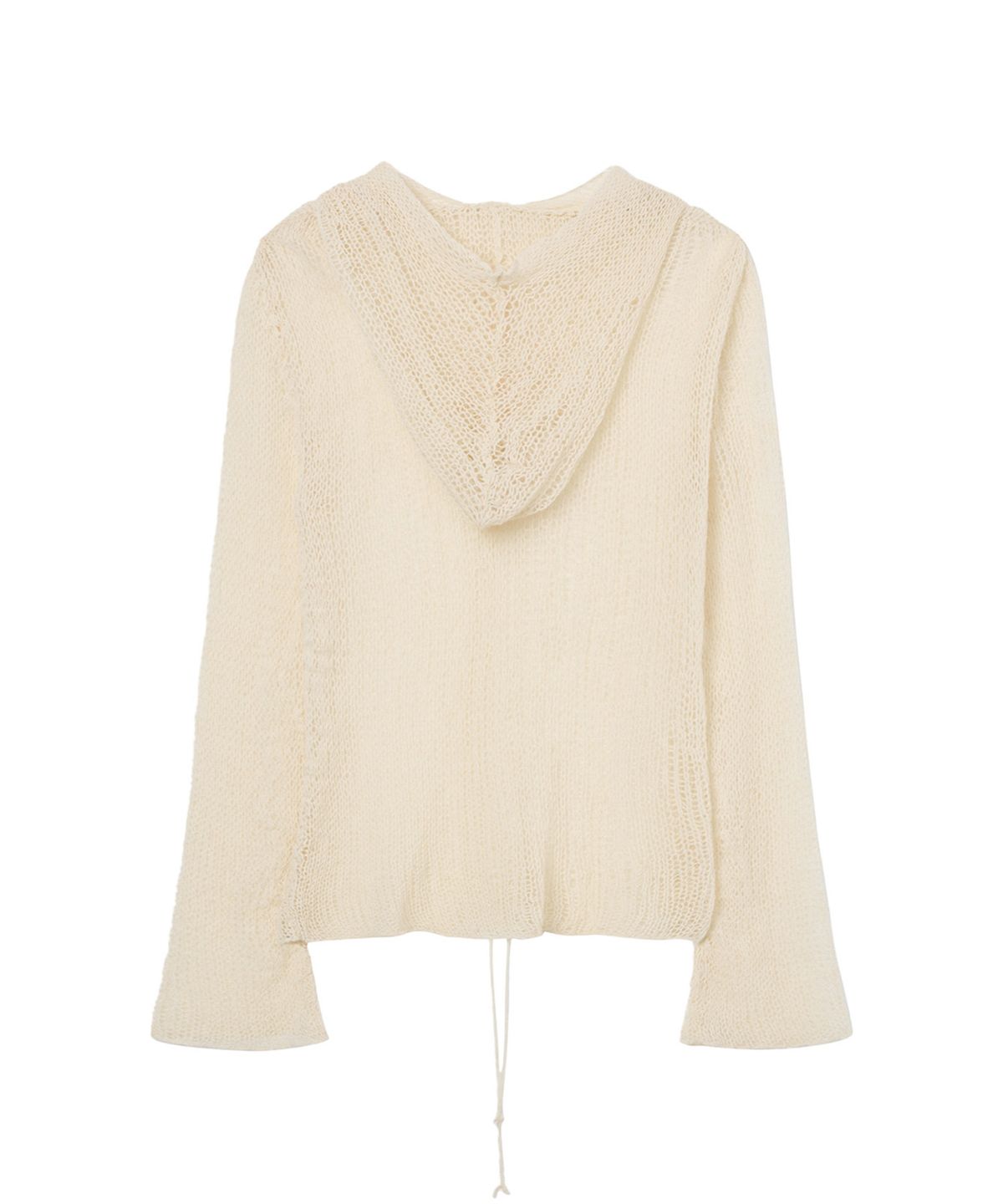 다이닛(DEINET) LOOSE MESH KNIT HOODIE IN IVORY