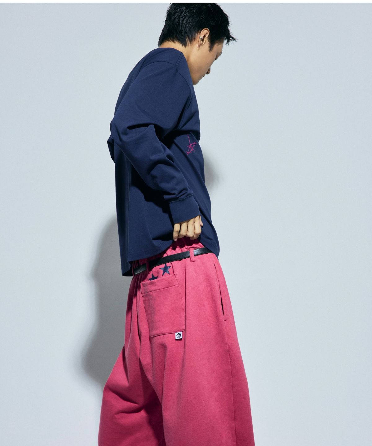 릿하우스사운드(LITHAUSOUND) Curve Wide Track Pants Pink
