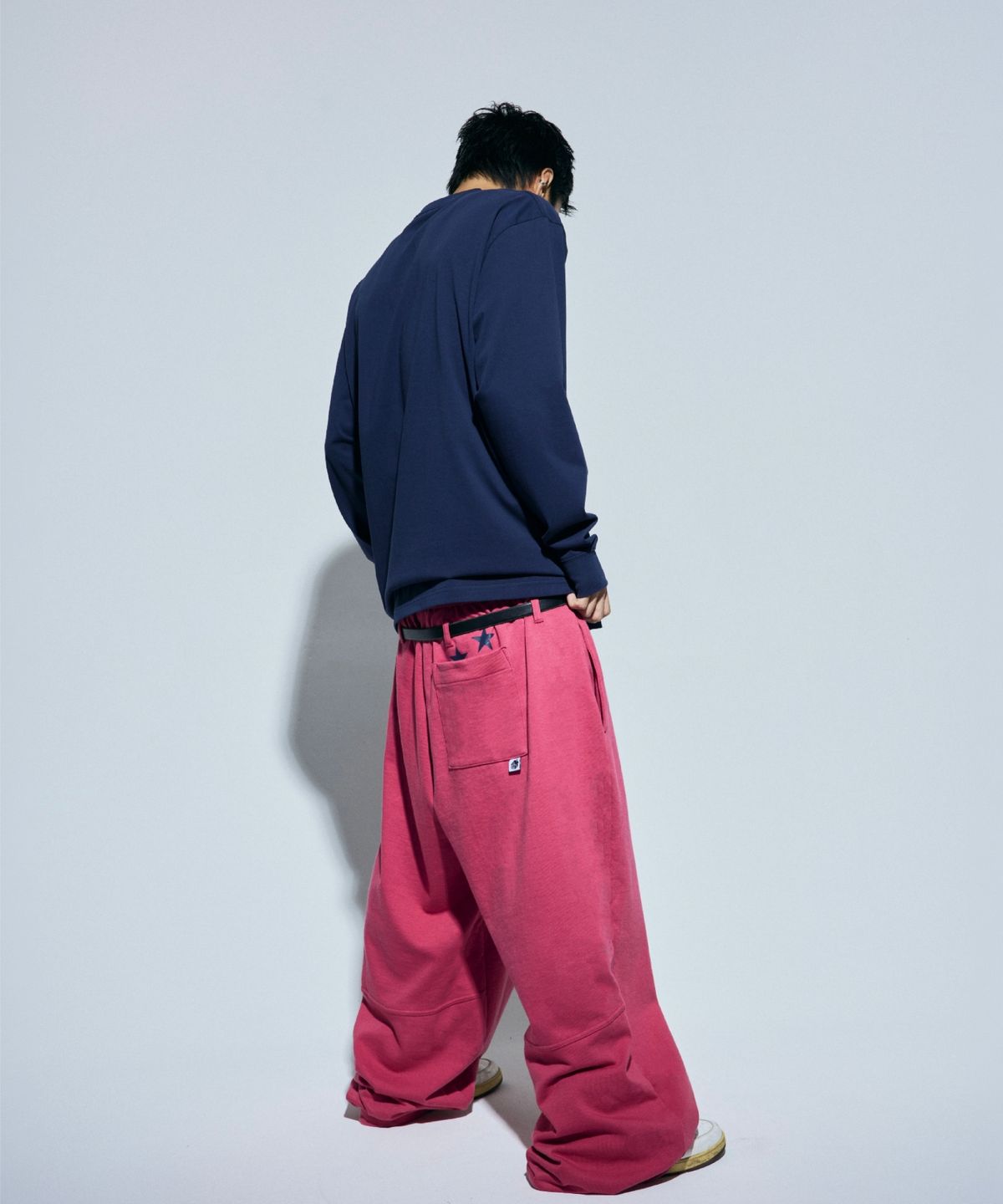 릿하우스사운드(LITHAUSOUND) Curve Wide Track Pants Pink