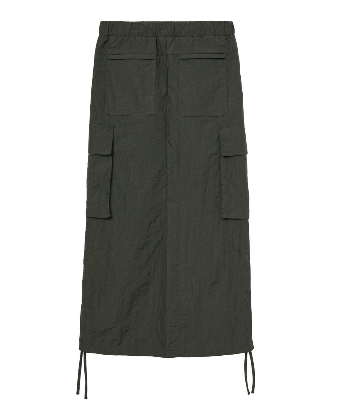다이닛(DEINET) NYLON UTILITY CARGO SKIRT IN KHAKI
