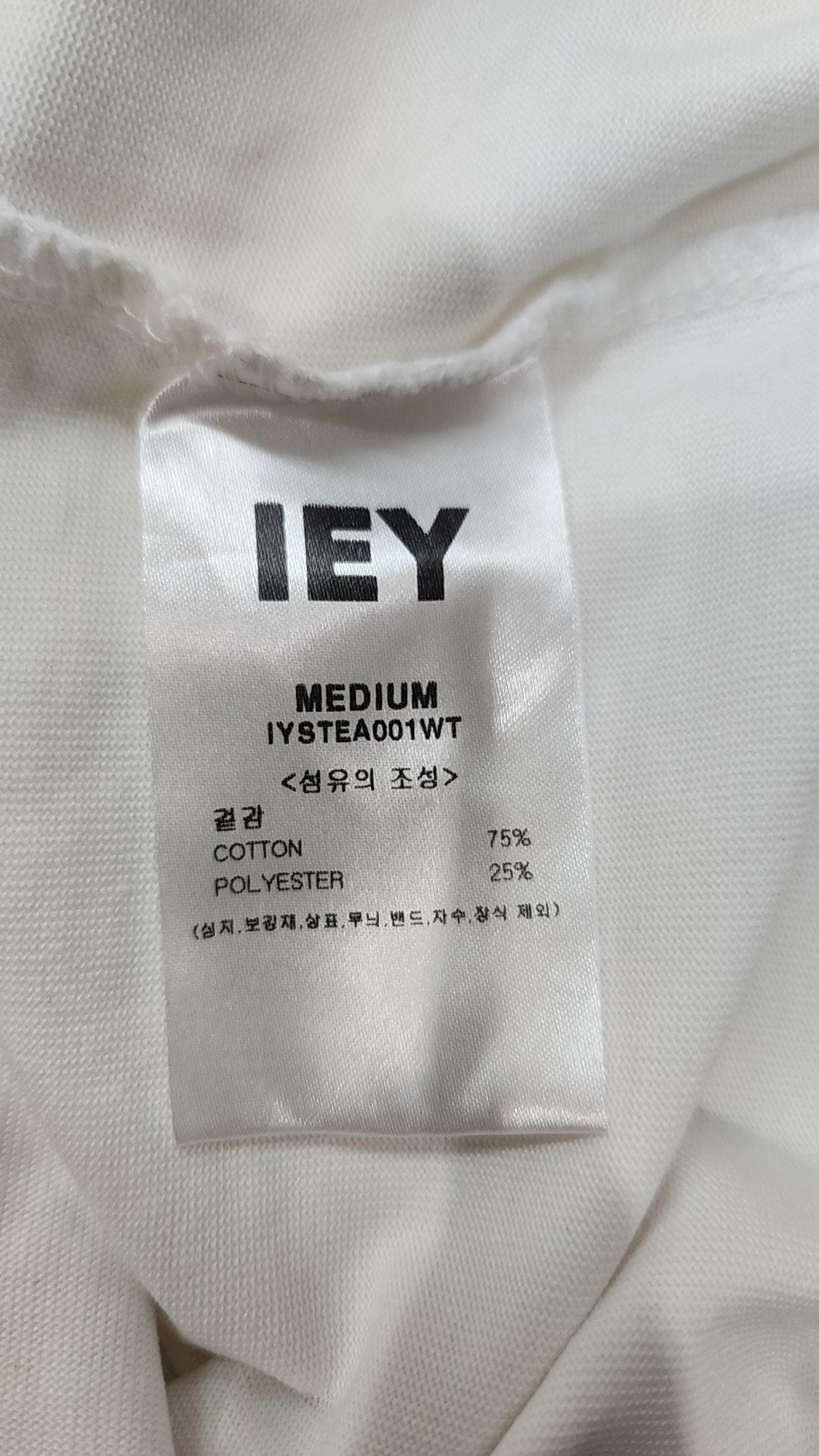 이에이(IEY) MOTION BACK LOGO T-SHIRT White M