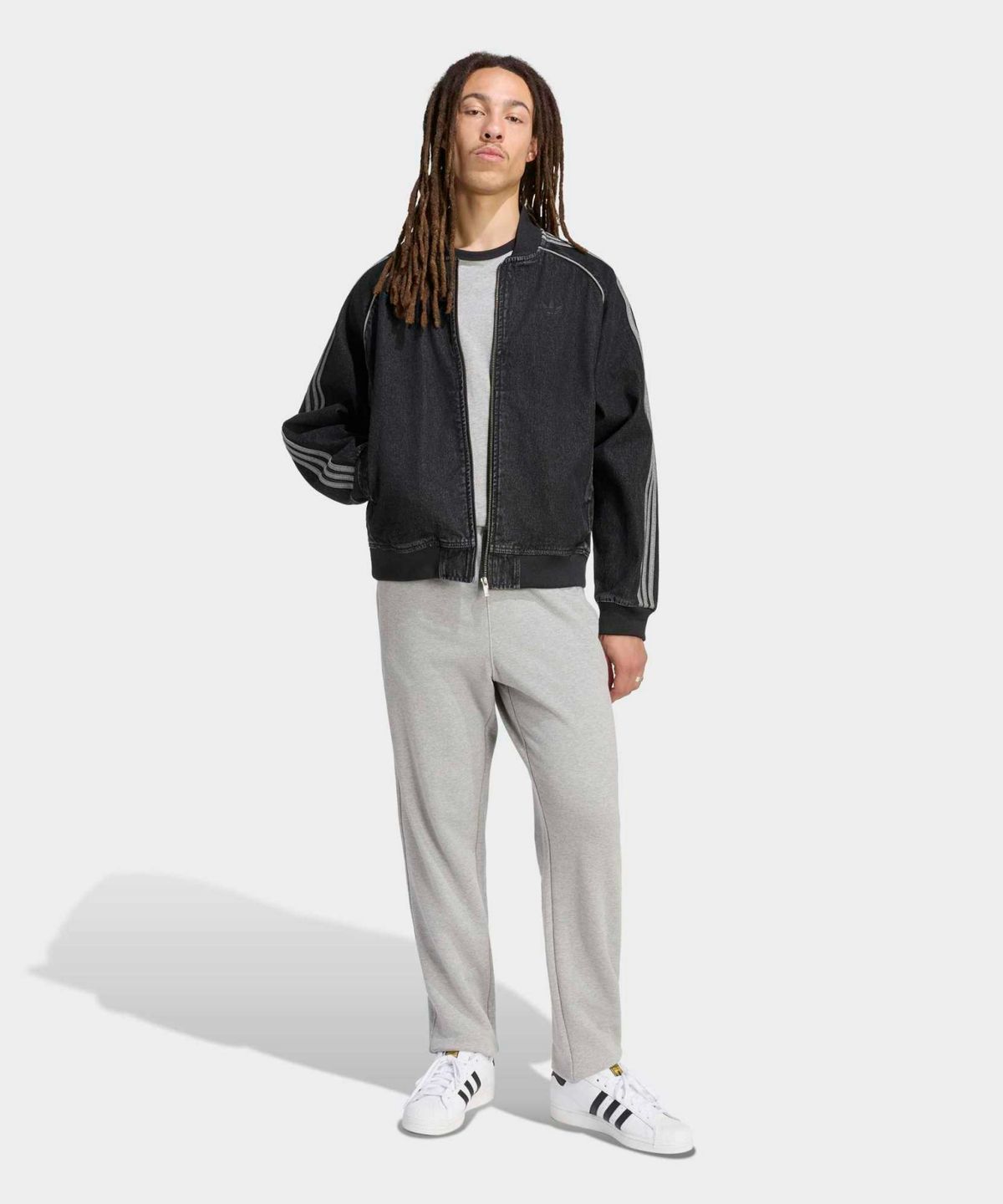 아디다스(ADIDAS) SST 데님 트랙탑 - 블랙 / KS4963