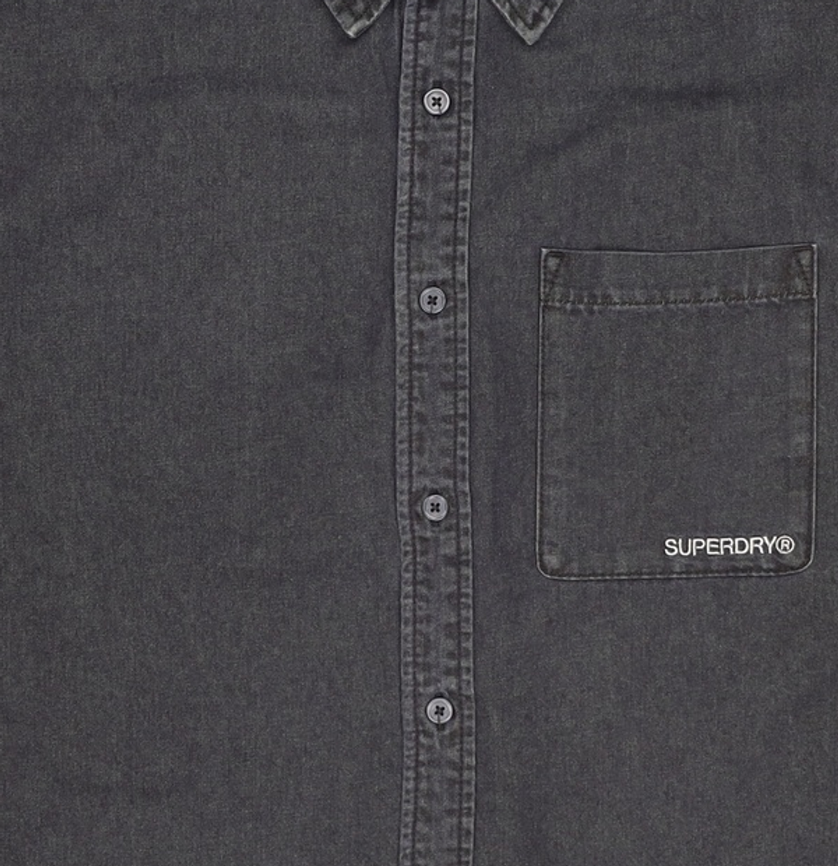 슈퍼드라이(SUPERDRY) 포켓 데님 셔츠 블랙 SDUIRAQ45BLK XL