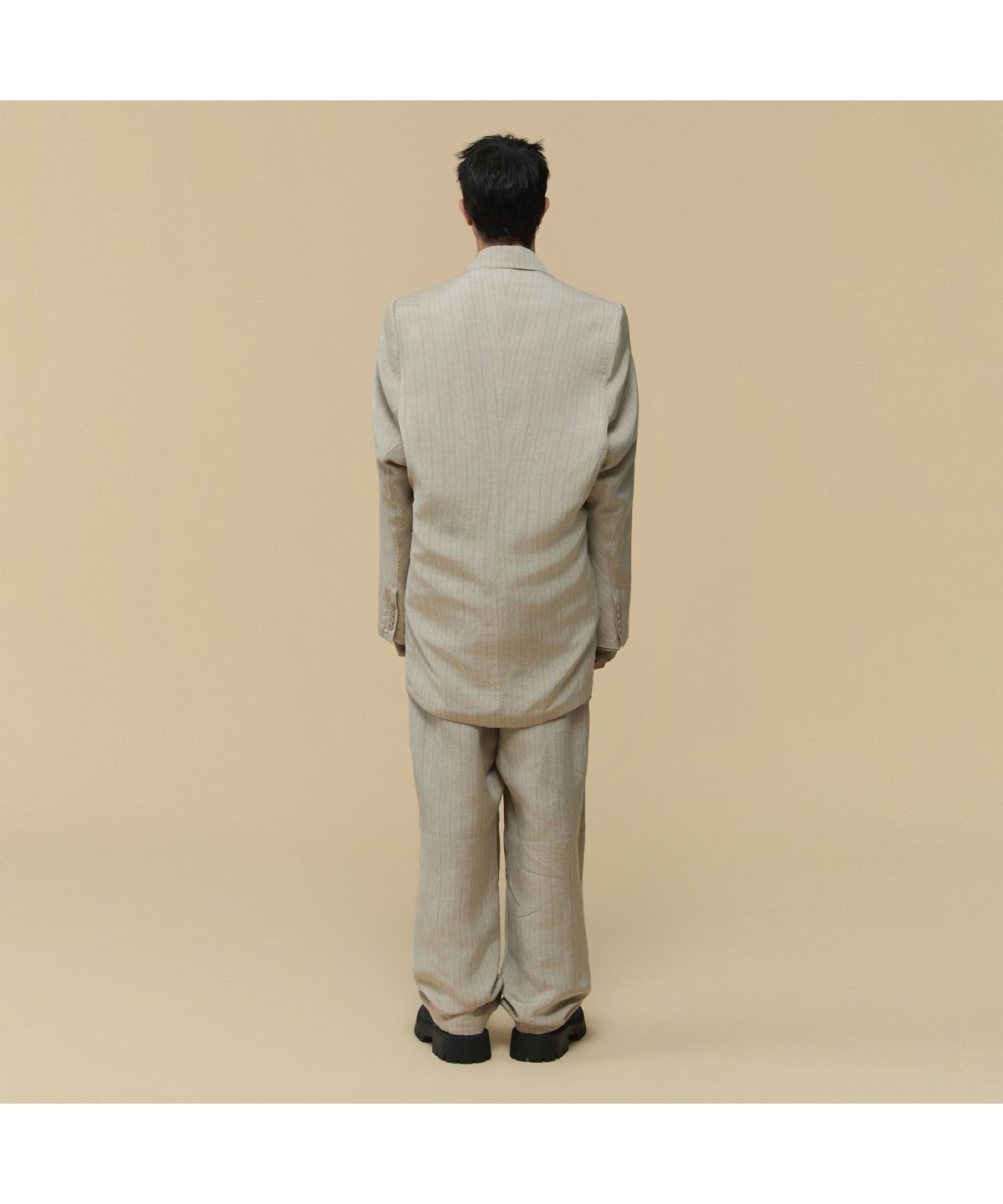 커스텀멜로우(CUSTOMELLOW) [HED MAYNER] Ivory Linen Falling Back Jacket CWJAW25992BEX