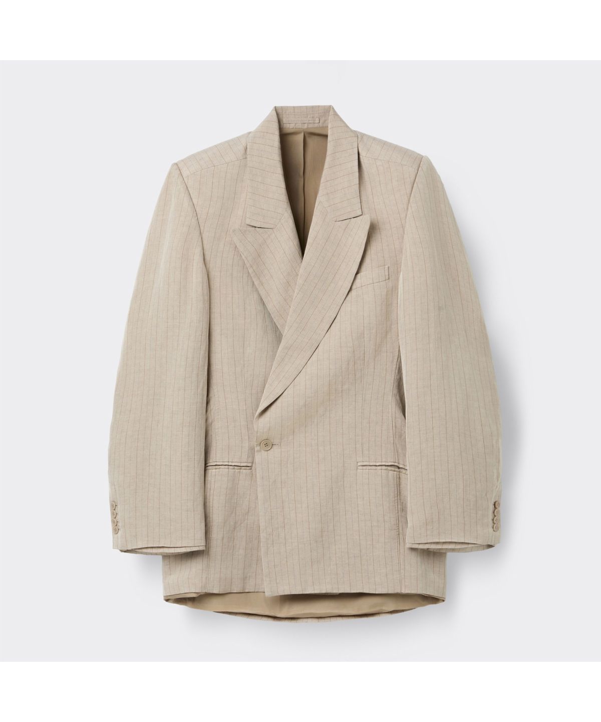 커스텀멜로우(CUSTOMELLOW) [HED MAYNER] Ivory Linen Falling Back Jacket CWJAW25992BEX