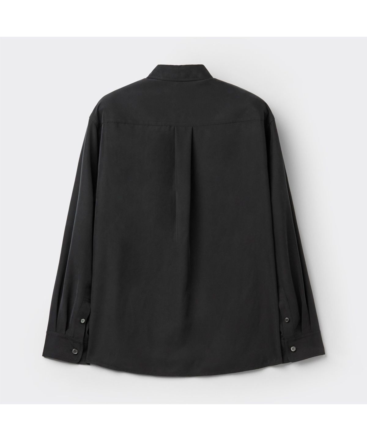 커스텀멜로우(CUSTOMELLOW) Black Relaxed Fit Rayon Shirt CWSAW25113BKX