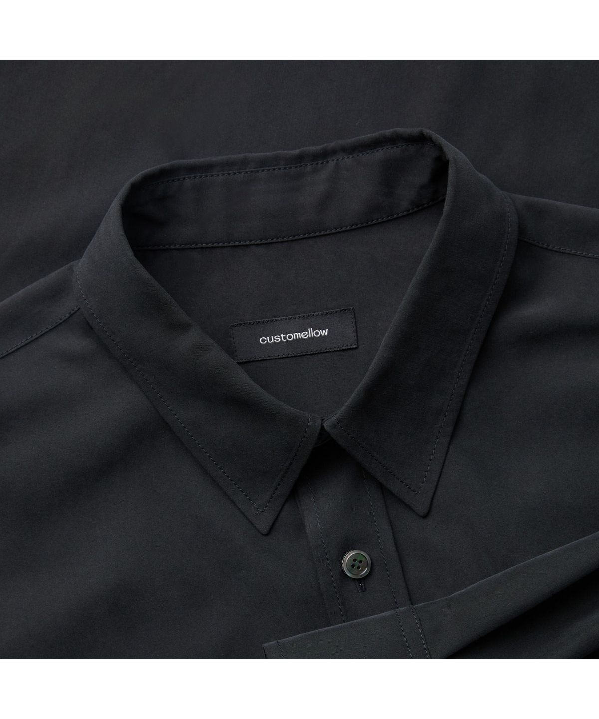 커스텀멜로우(CUSTOMELLOW) Black Relaxed Fit Rayon Shirt CWSAW25113BKX