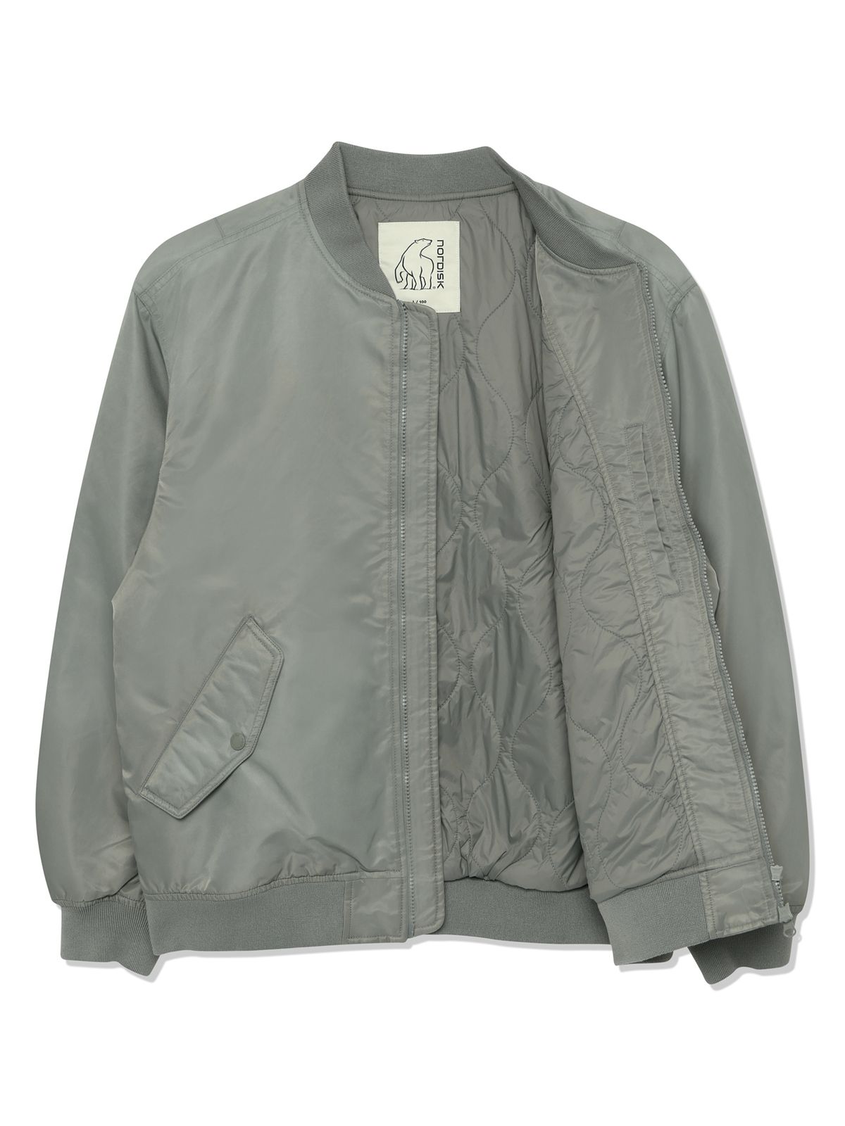 노르디스크(NORDISK) 워시드 MA-1 자켓 - M_FOREST GREEN