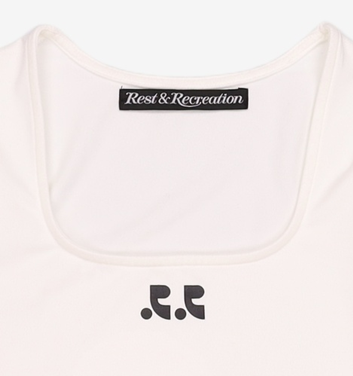 레스트앤레크레이션(REST&RECREATION) RR SQUARE NECK LONG SLEEVE - WHITE ONE