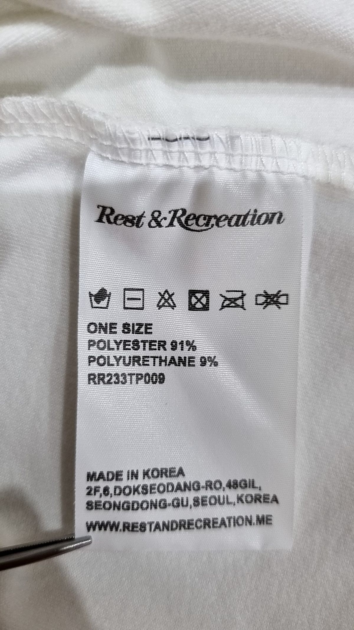 레스트앤레크레이션(REST&RECREATION) RR SQUARE NECK LONG SLEEVE - WHITE ONE