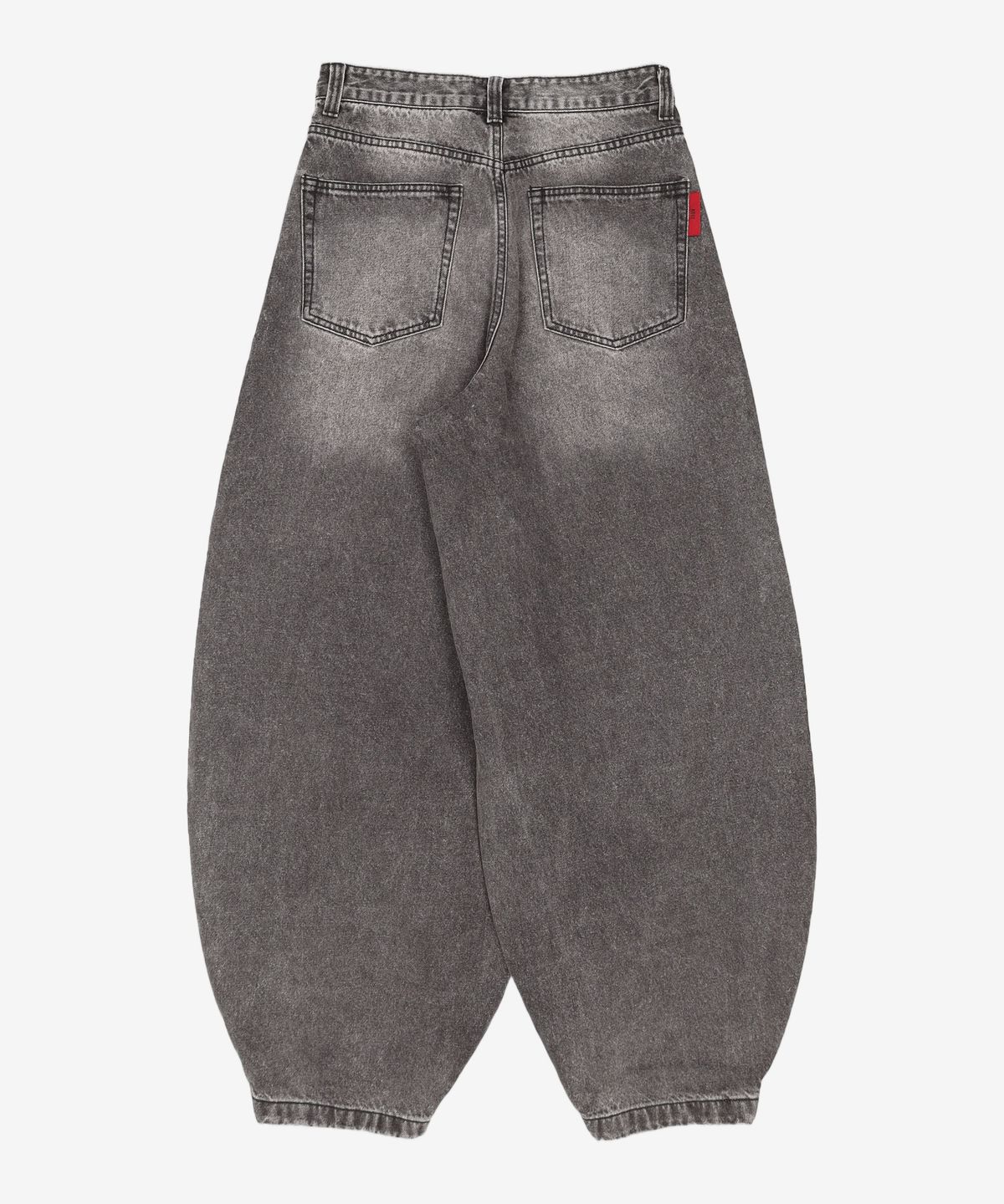기철(KICHUL) BALLOON FIT DENIM PANTS (WASHED GREY) XS