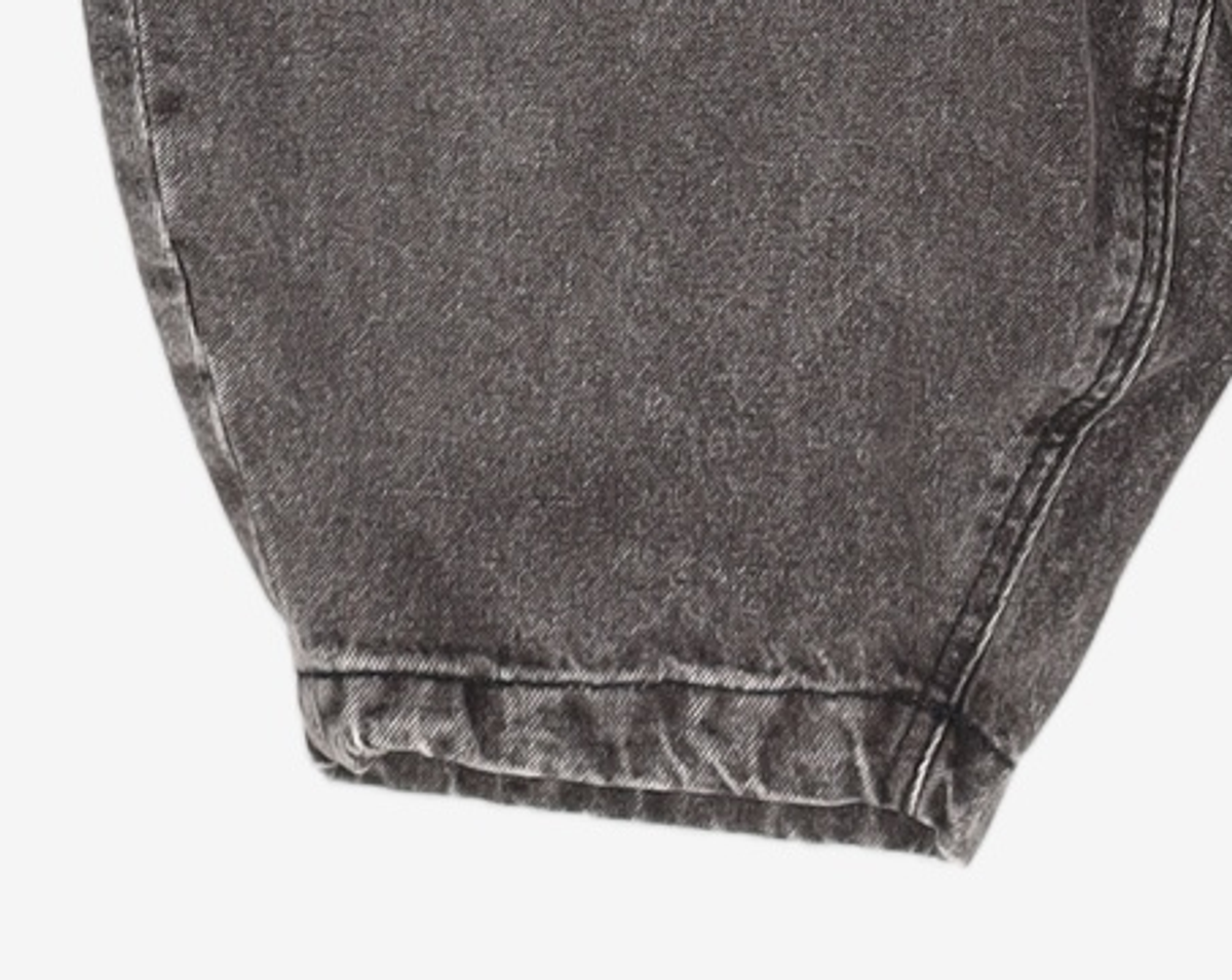기철(KICHUL) BALLOON FIT DENIM PANTS (WASHED GREY) XS