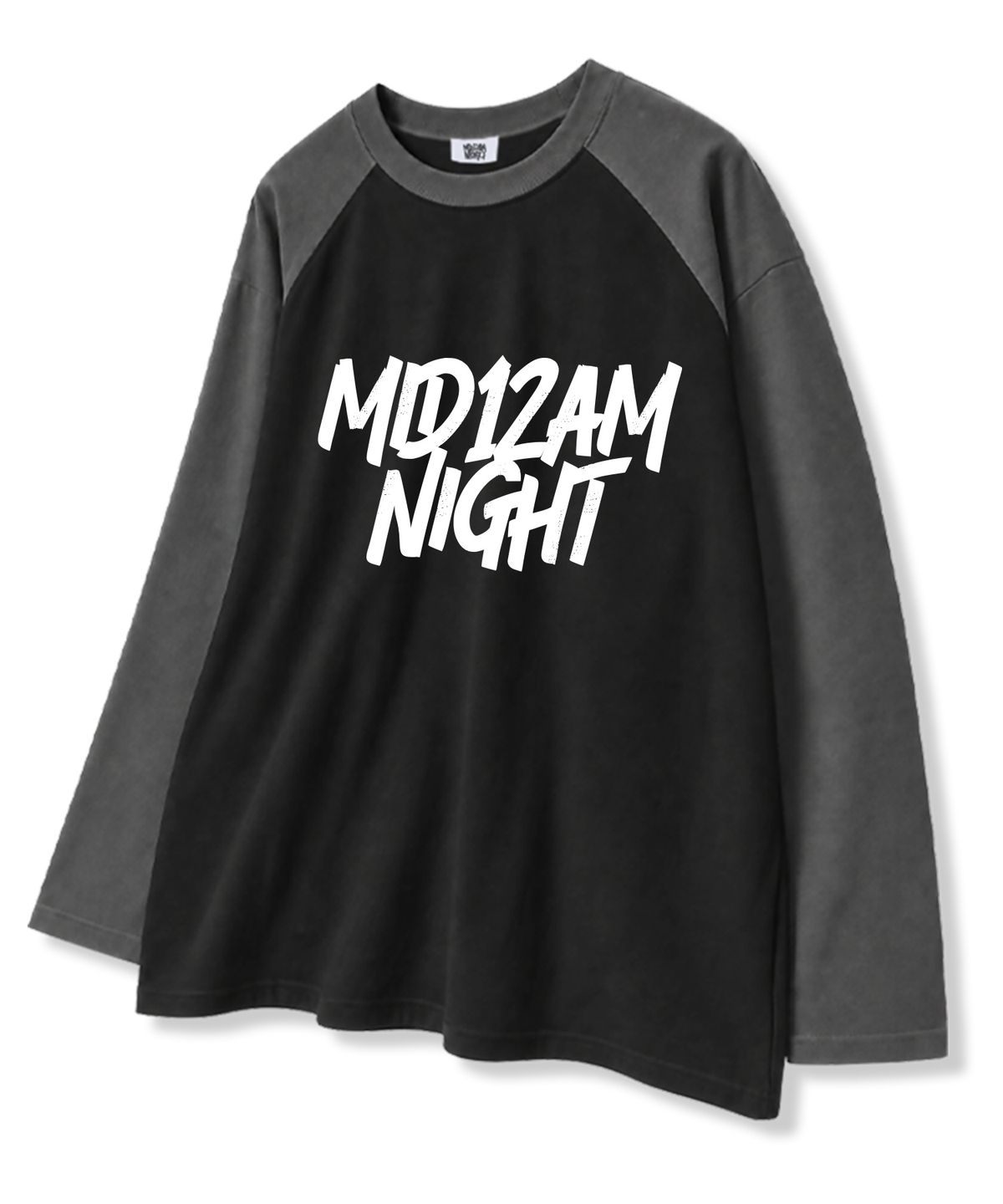 미드나잇12에이엠(MIDNIGHT12AM) 스탠디 오버핏 래글런 롱슬리브 티셔츠 4color