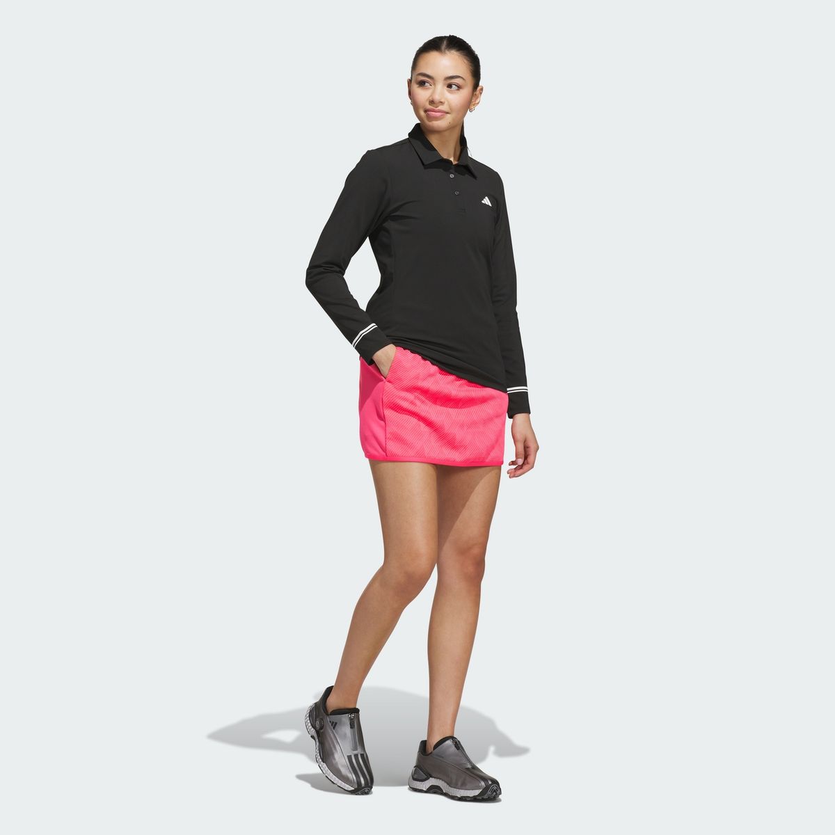 아디다스 골프(ADIDAS GOLF) 클라이마웜 브러쉬드 롱 슬리브 폴로 셔츠 KG0155