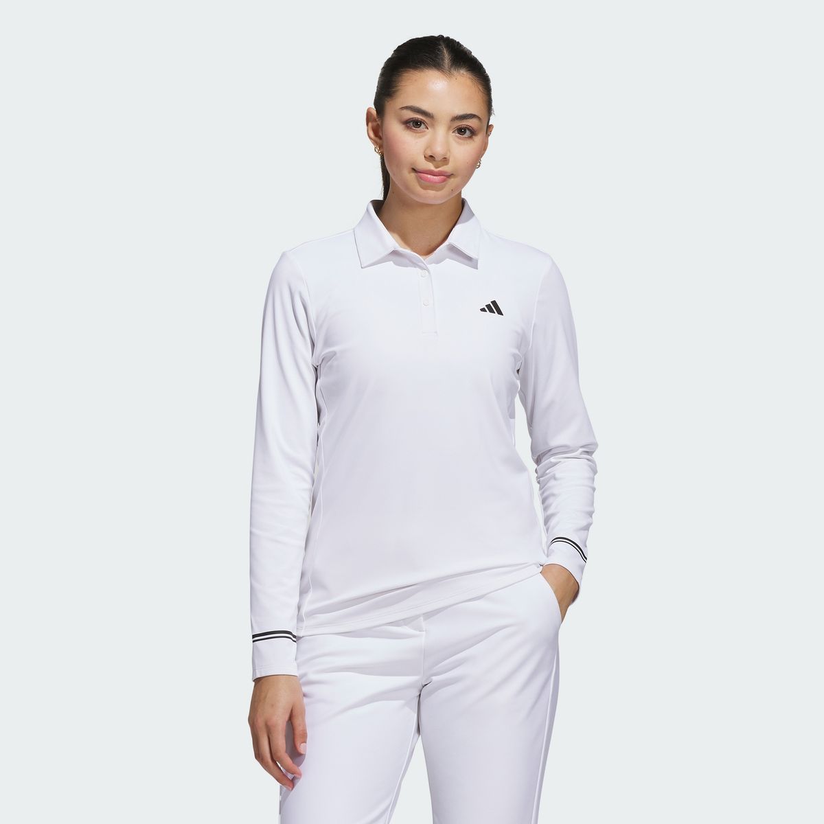 아디다스 골프(ADIDAS GOLF) 클라이마웜 브러쉬드 롱 슬리브 폴로 셔츠 KG0154