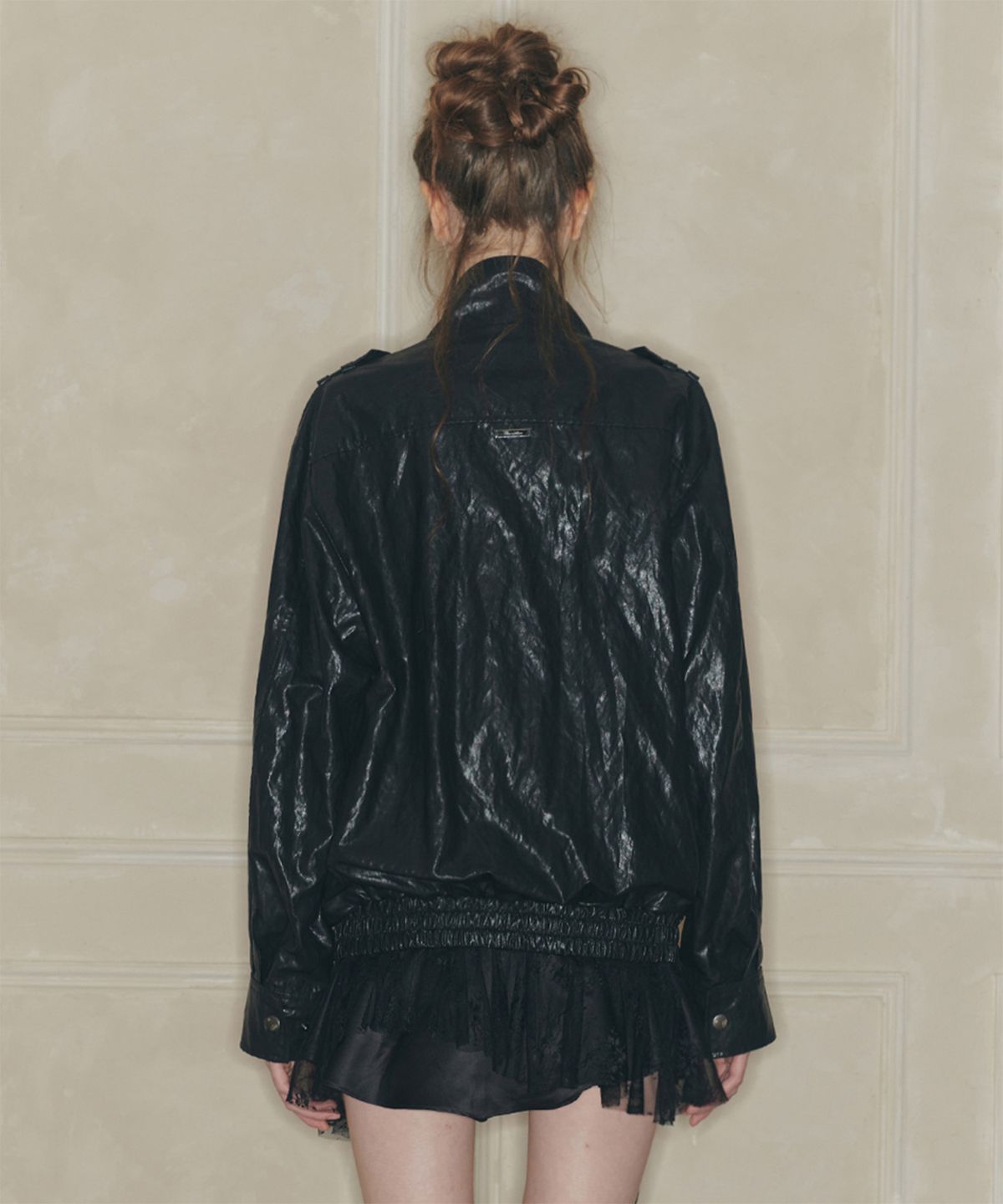 페인오어플레져(PAINORPLEASURE) DUSK LEATHER JACKET black
