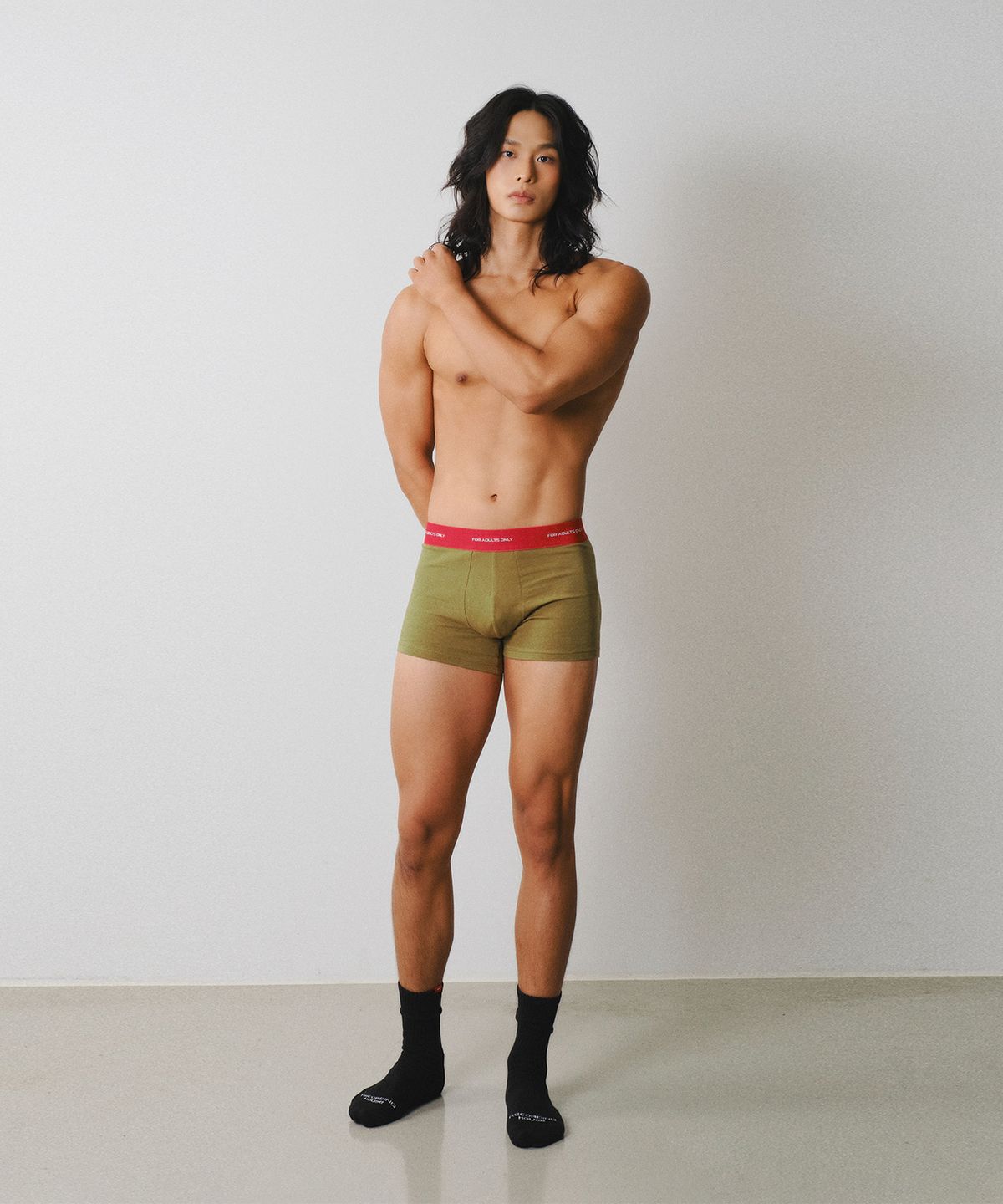 레코딩하우스(RECORDINGHOUSE) FOR ADULTS ONLY BOXER [OLIVE]