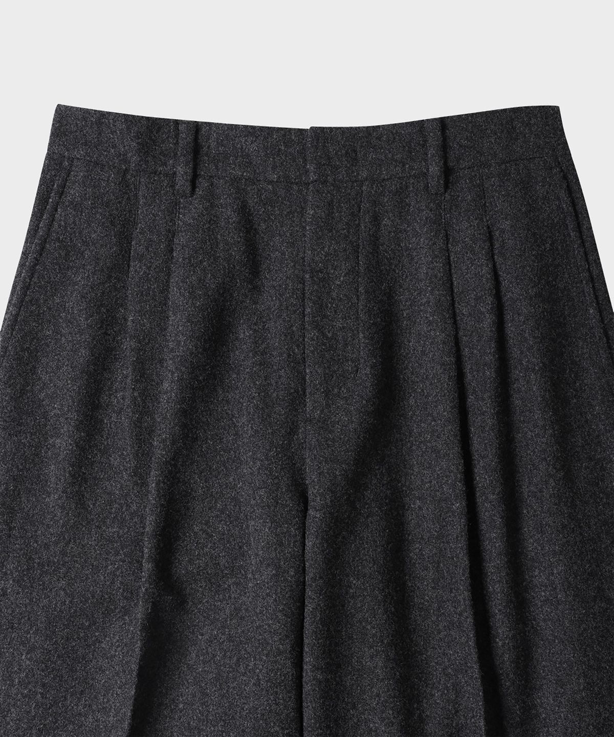 테일던(TAILDERN) Orson Flannel Wide Pants Charcoal