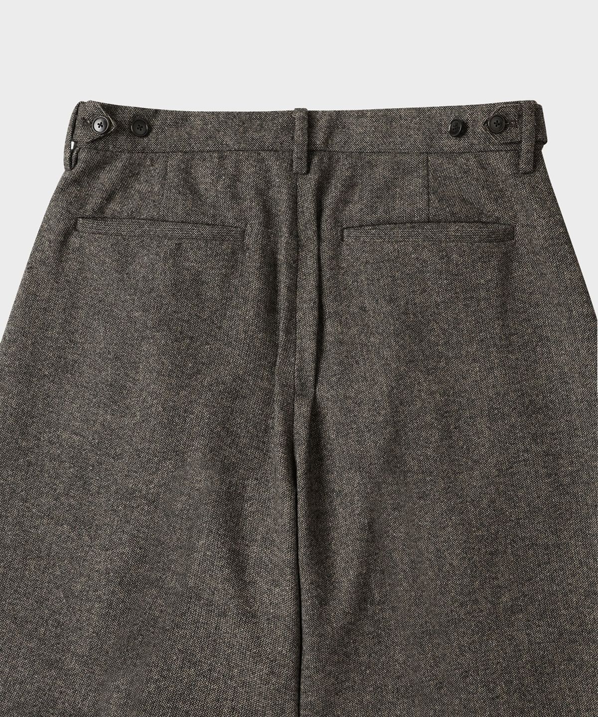 테일던(TAILDERN) Marty Wide Trousers Wool Blended Brown