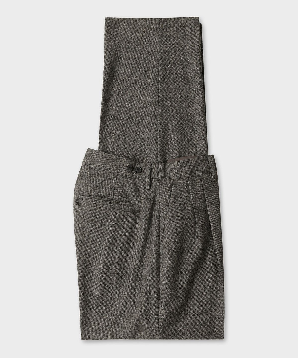 테일던(TAILDERN) Marty Wide Trousers Wool Blended Brown