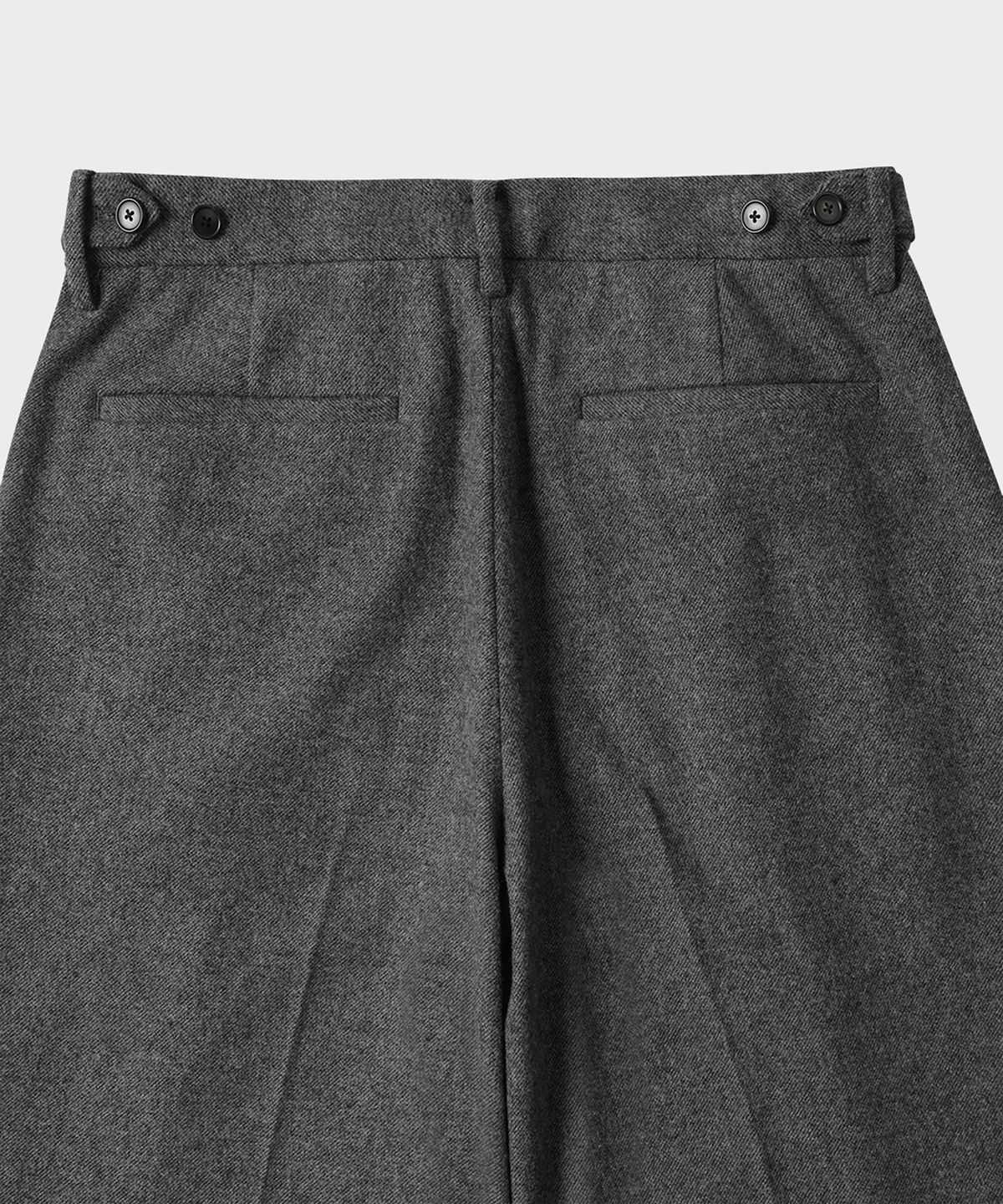 테일던(TAILDERN) Marty Wide Trousers Wool Blended Charcoal
