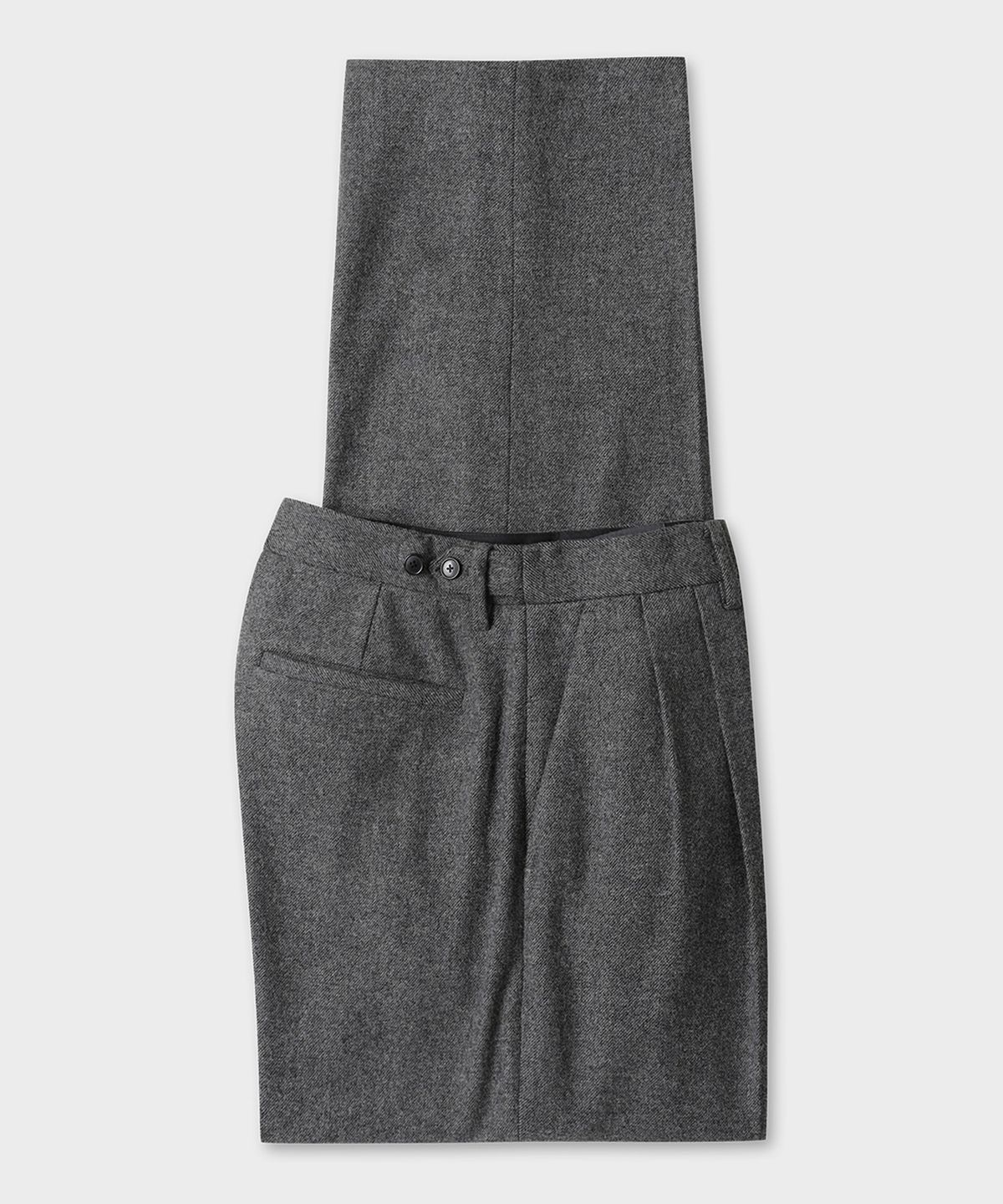 테일던(TAILDERN) Marty Wide Trousers Wool Blended Charcoal