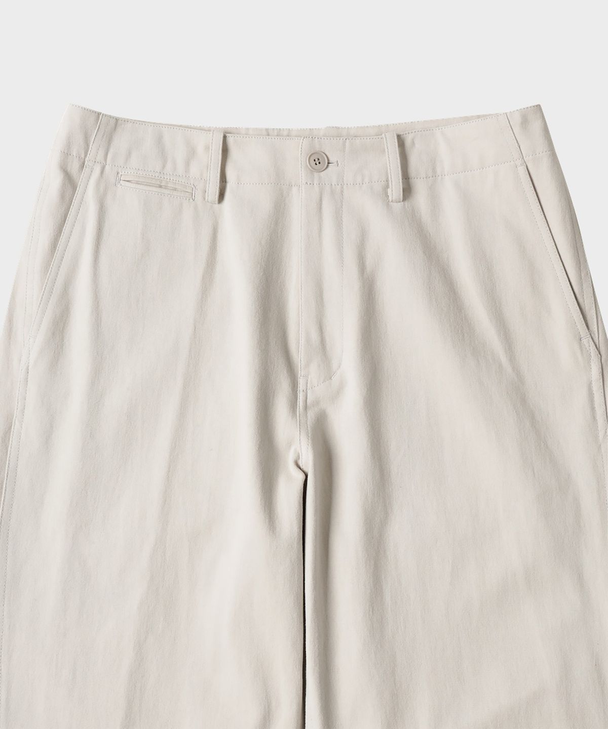 테일던(TAILDERN) Kerouac Cotton Officer Chino Pants Ivory