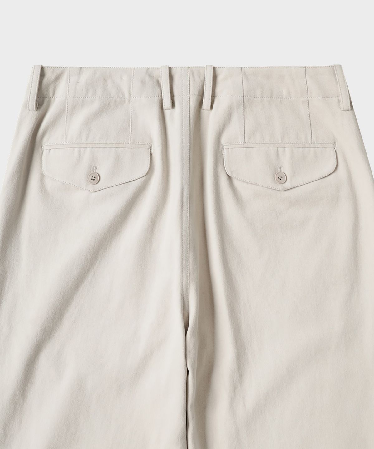 테일던(TAILDERN) Kerouac Cotton Officer Chino Pants Ivory