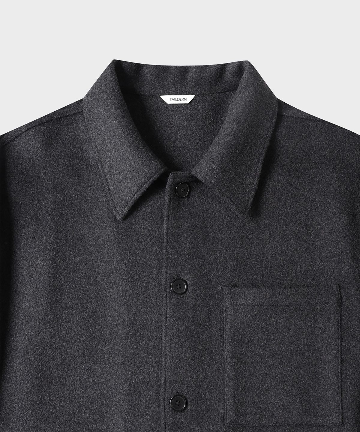 테일던(TAILDERN) Judd Cotton Flannel Shirts Jacket Charcoal