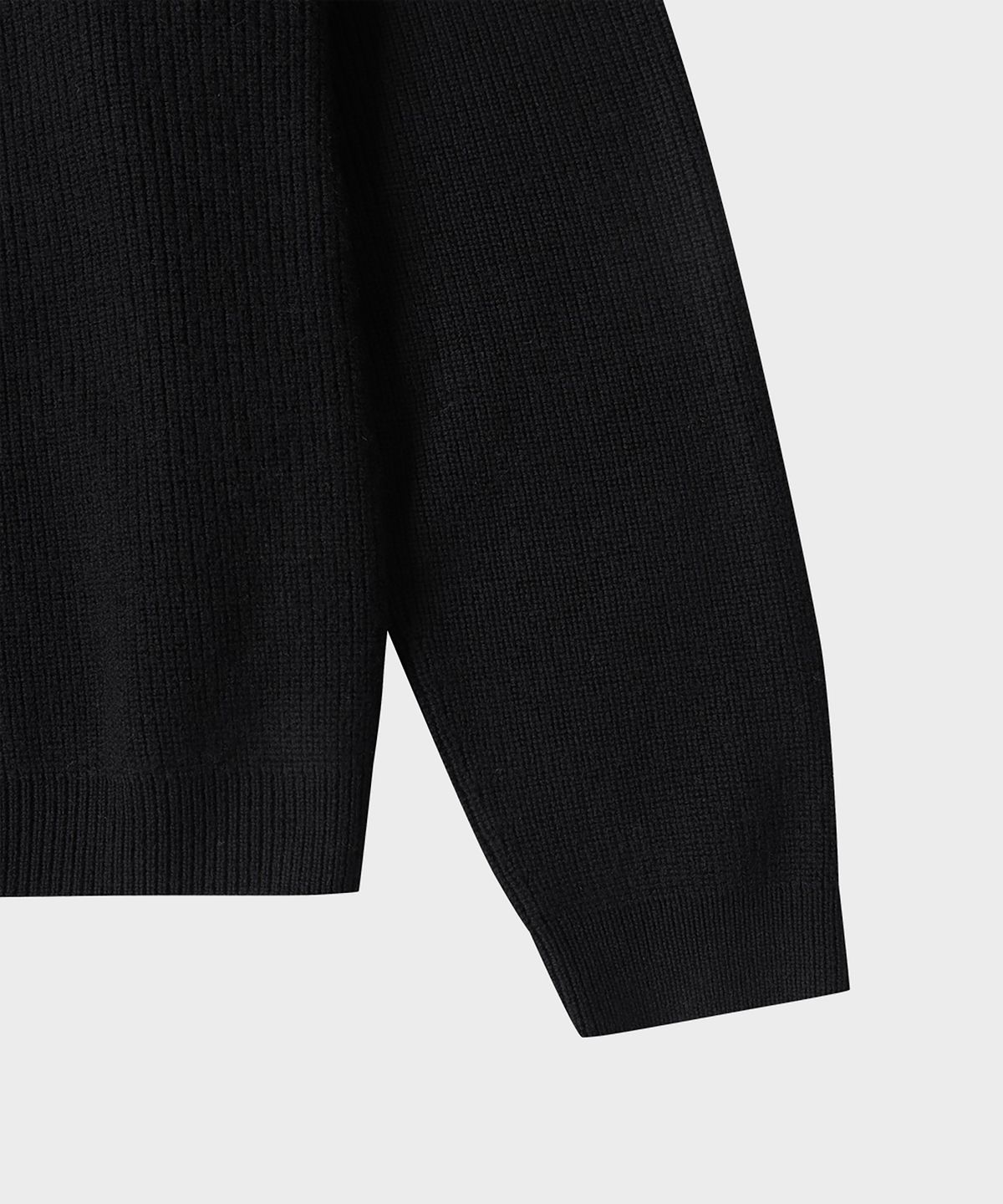 테일던(TAILDERN) Shawn Wool Hooded Zip Up Black