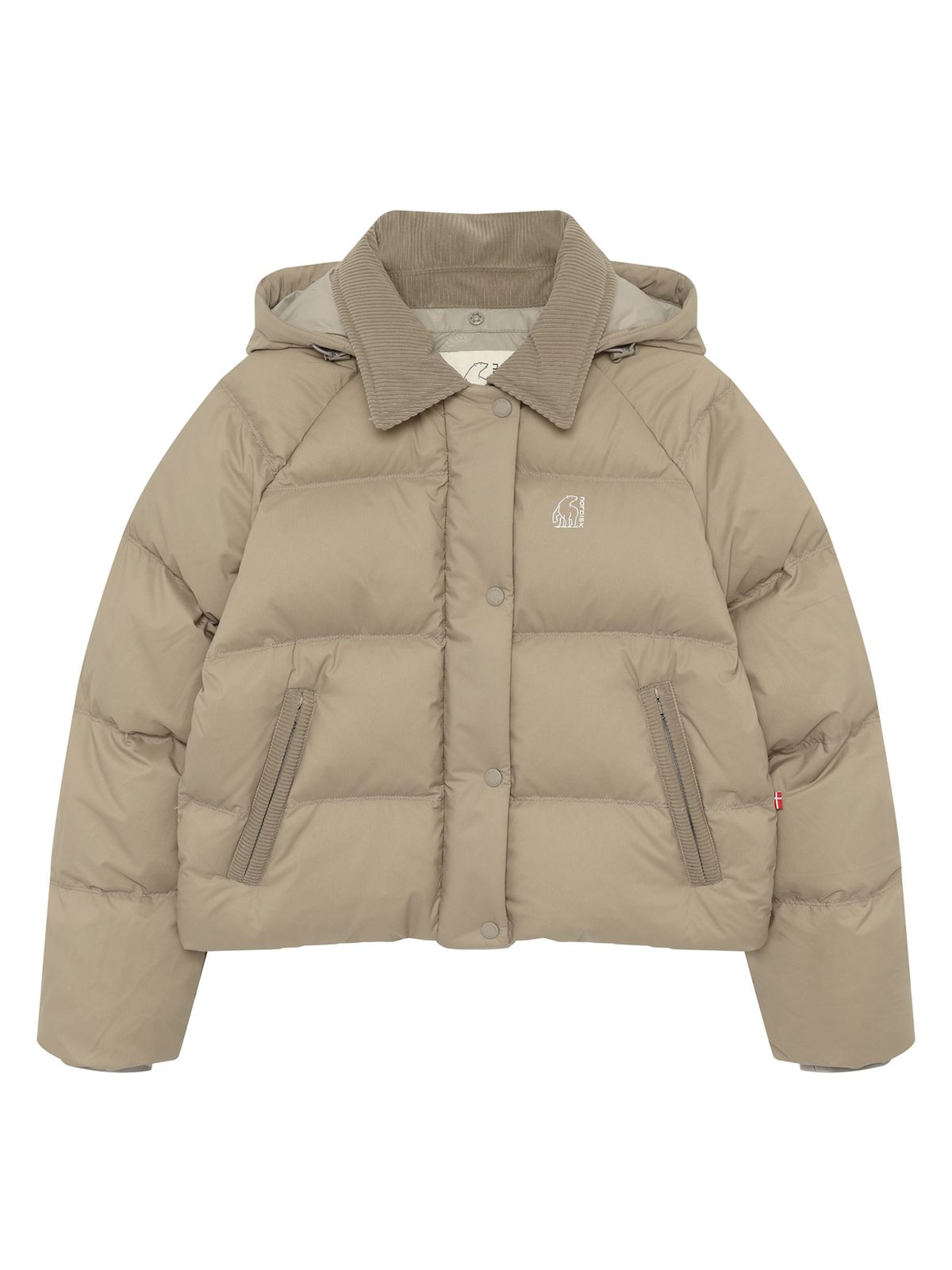 노르디스크(NORDISK) 올보르 DRY 크리스탈다운 후디 점퍼 - W_Beige OWW26518E2