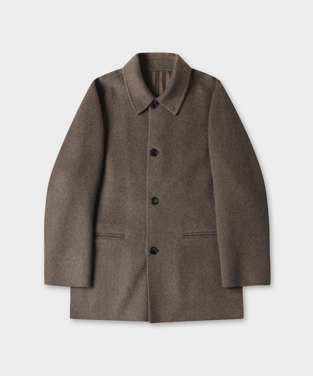 테일던(TAILDERN) Sander Wool Cash Handmade Half Coat Cocoa