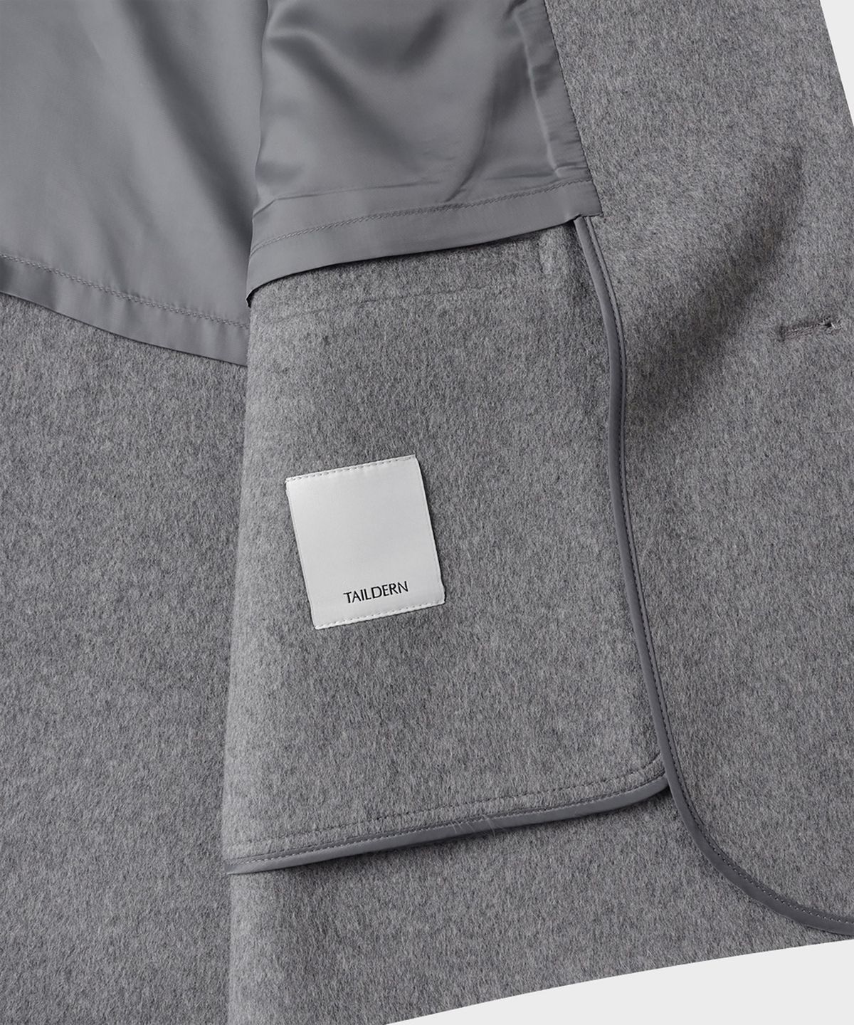 테일던(TAILDERN) Sander Wool Cash Handmade Half Coat Grey