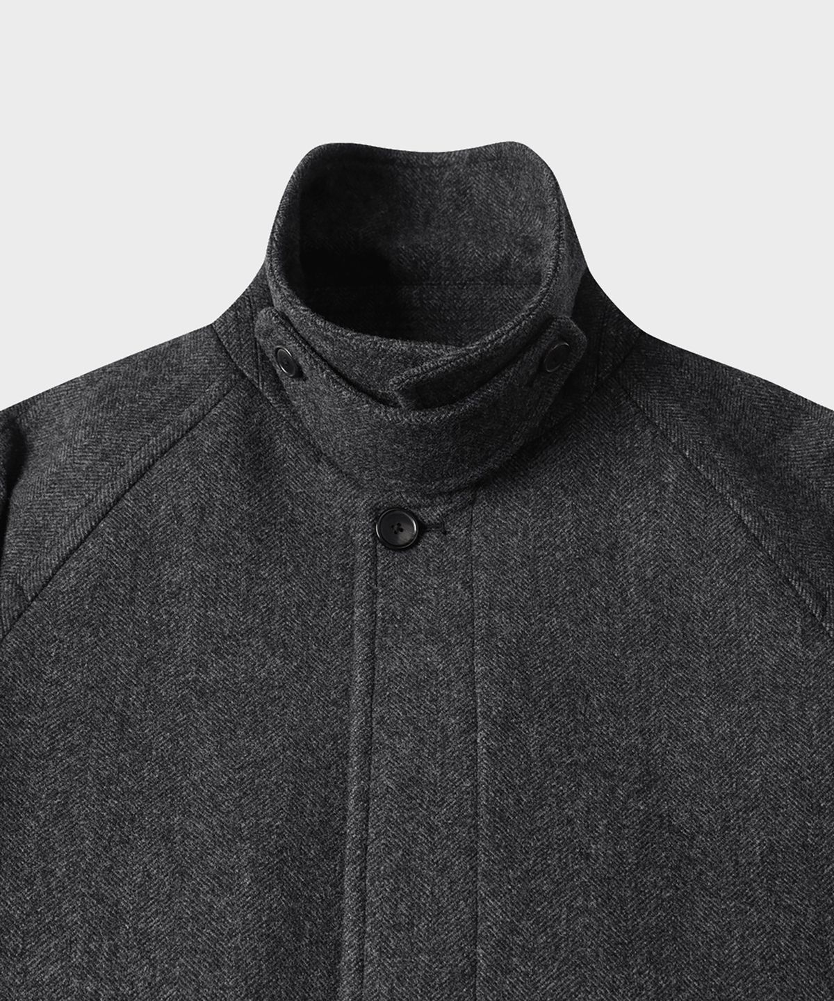 테일던(TAILDERN) Dane Wool Balmacaan Coat Charcoal