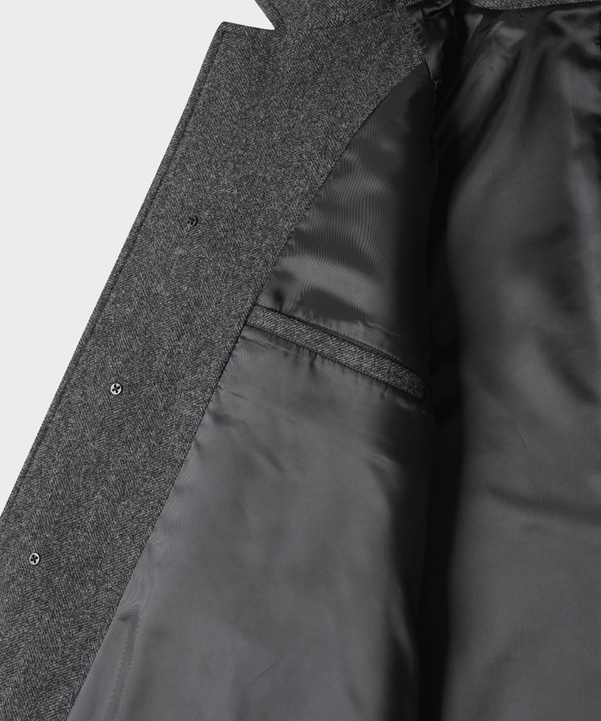 테일던(TAILDERN) Dane Wool Balmacaan Coat Charcoal